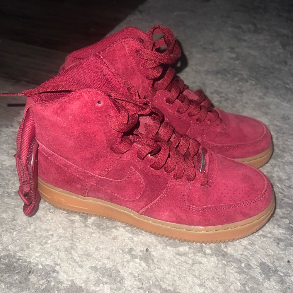 Nike Women's Red Suede Sneakers